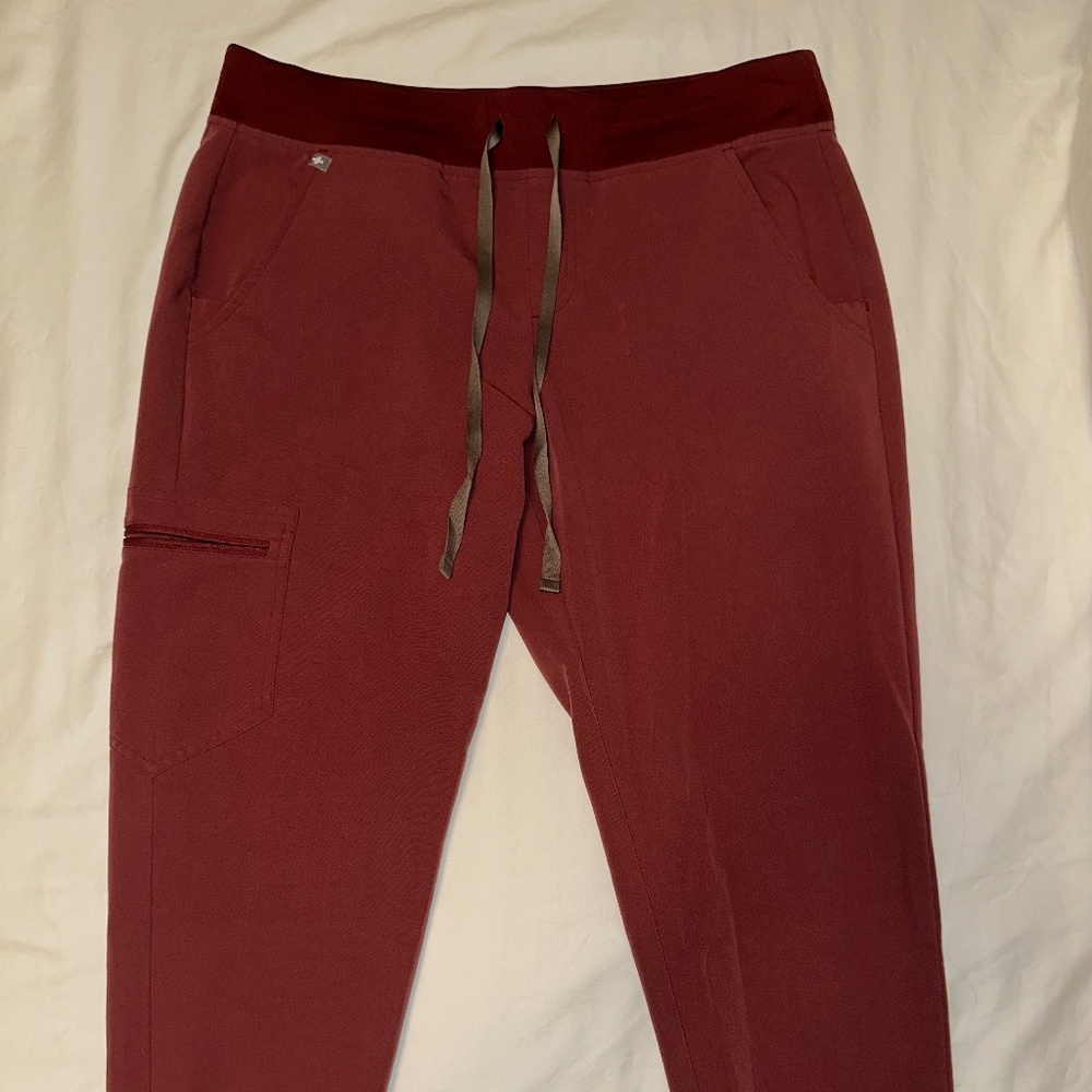 FIGS Dark Cherry Zamora - Petite Jogger Scrub Pants